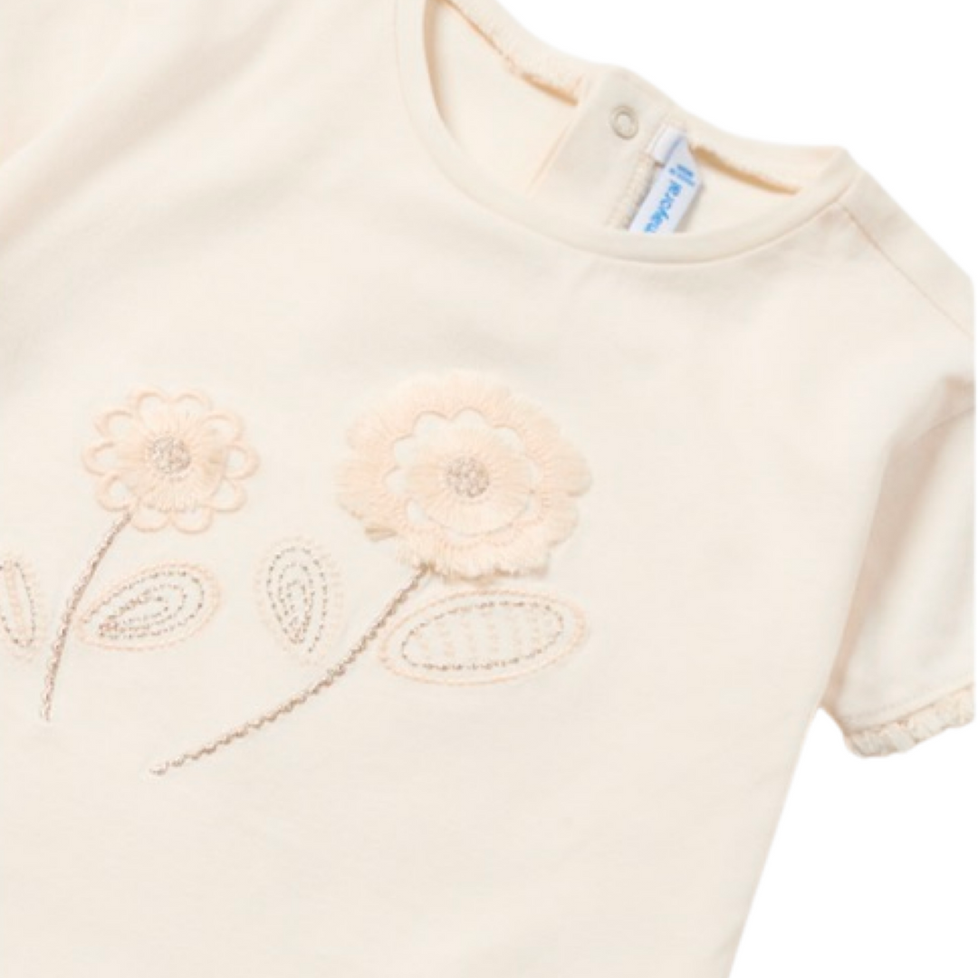 Mayoral Girls Baby & Toddler Embroidered Shirt Chickpea: 12M, 24M