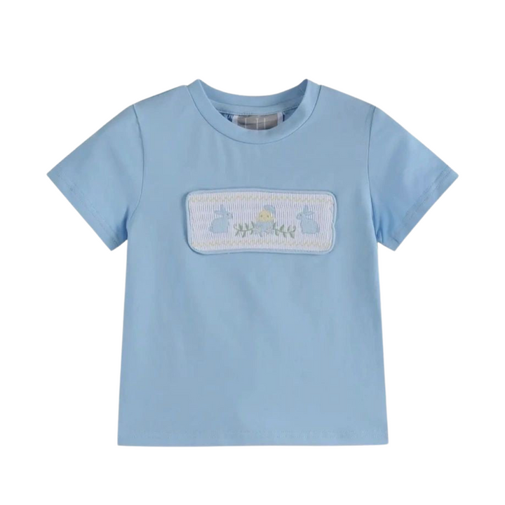 Light Blue Easter Smocked Short Set 2T, 4T