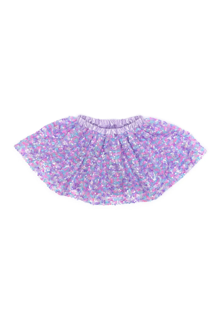 Purple Party Sequins Skirt