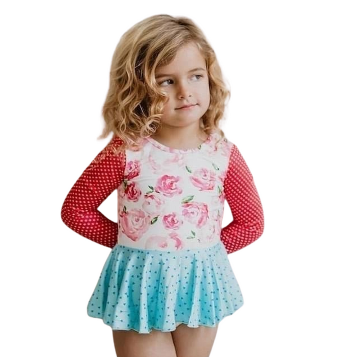 Rose Teal Leotard: 3,4,5,7