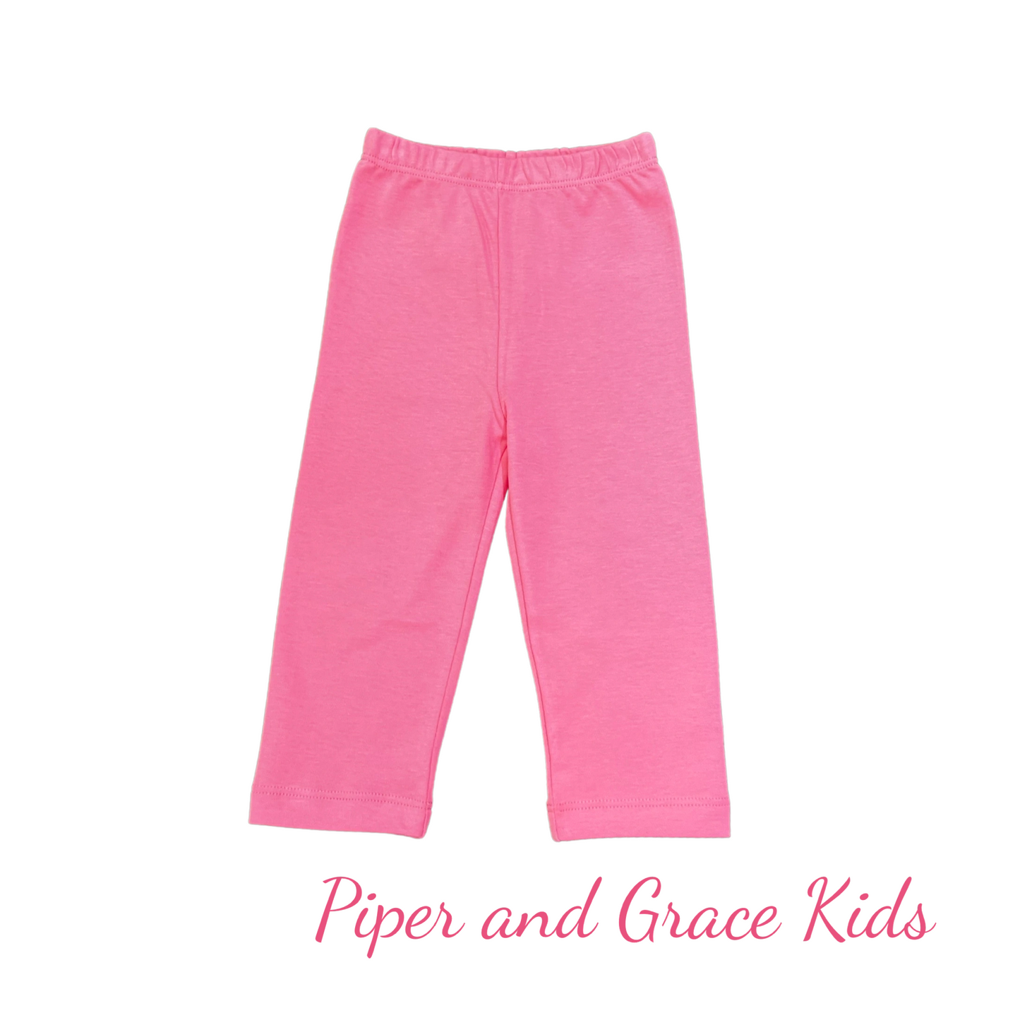 Squiggles Infant/Toddler Leggings - Bubble Gum Pink - Pima Cotton