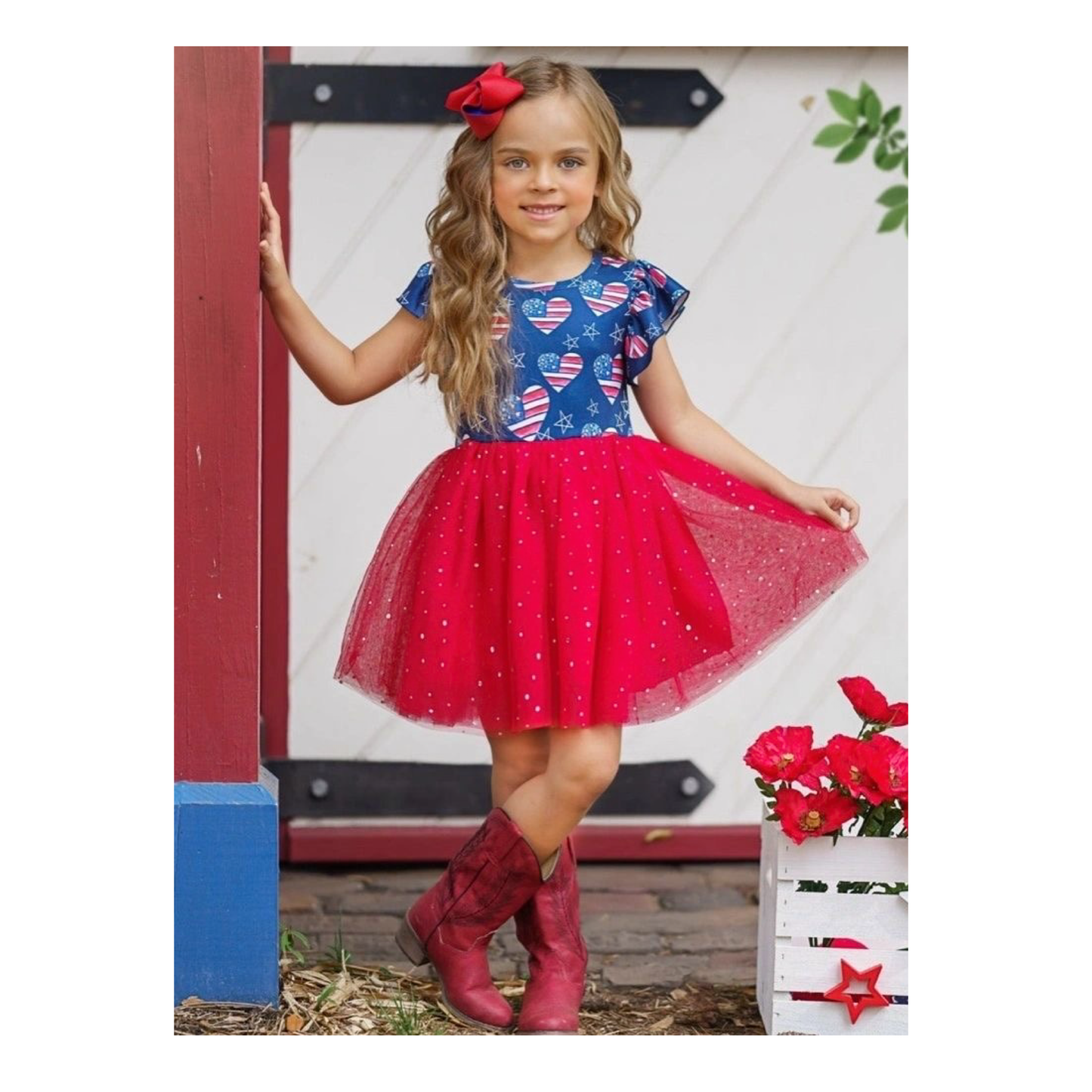 American Sweetheart Red Tulle : 2T, 4T