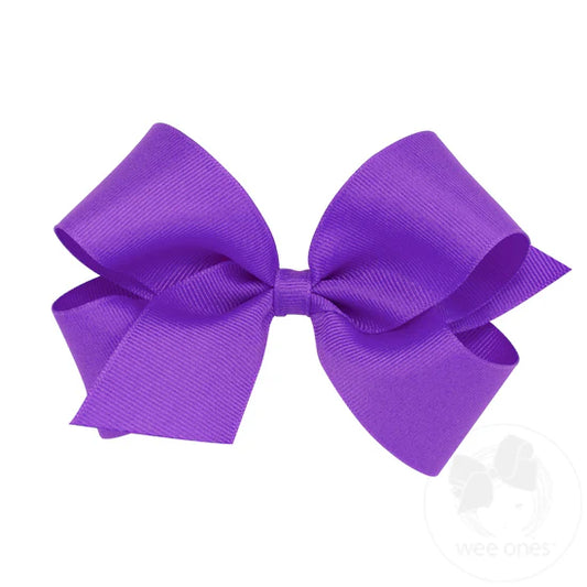 Delphinium Purple Grosgrain Medium Hair Bow