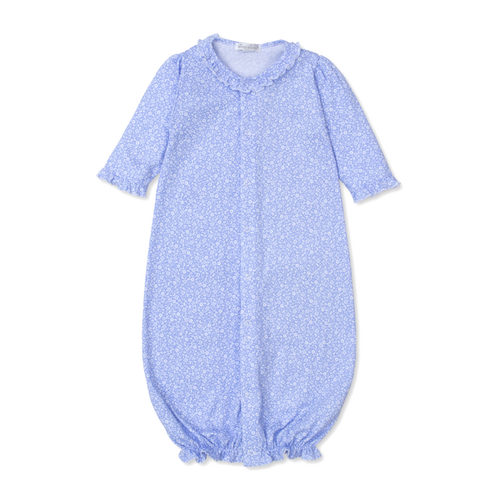 Kissy Kissy Fall Light Blue Flower Patch Infant Converter Gown