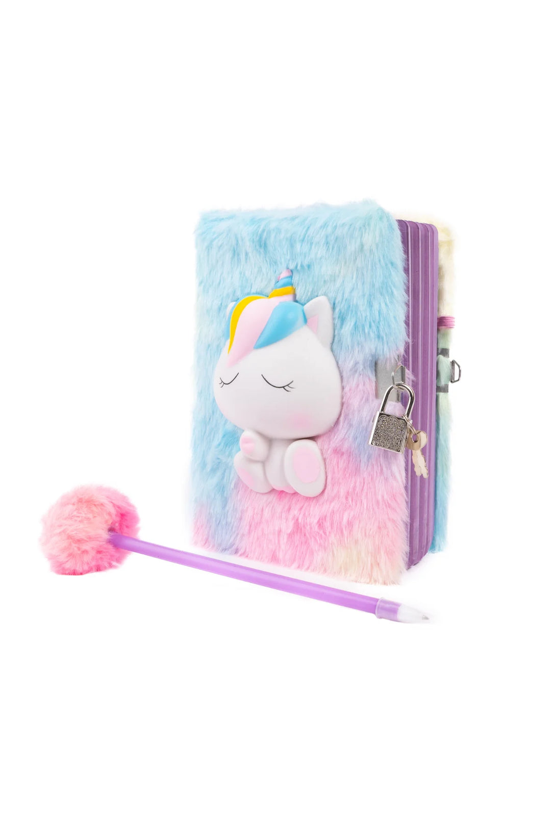 Furry Friends Squishy Journal with Lock & Pen