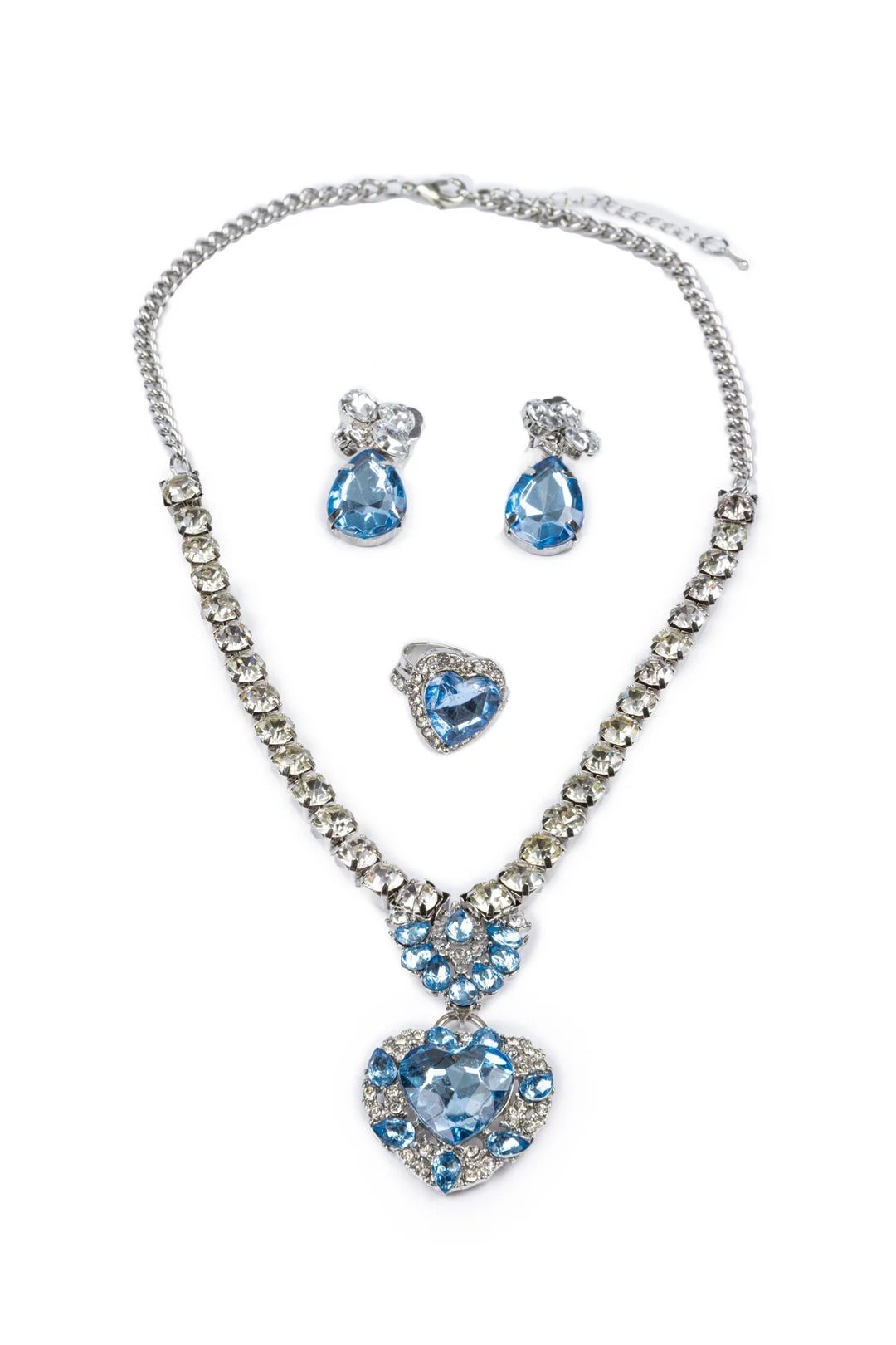 The Marilyn Blue/Silver 4 Pc Jewelry Set