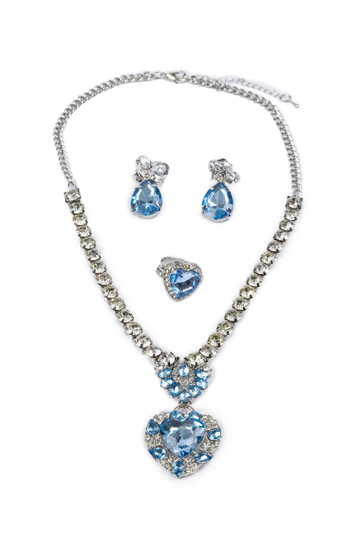 The Marilyn Blue/Silver 4 Pc Jewelry Set