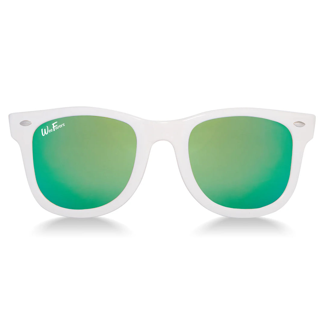 Polarized WeeFarers® White w/ Sea Green