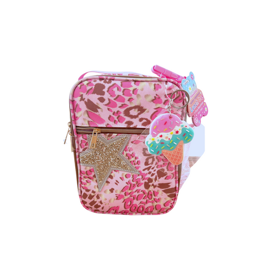 Hot Focus Insulated Star Lunch Bag - Leopard
