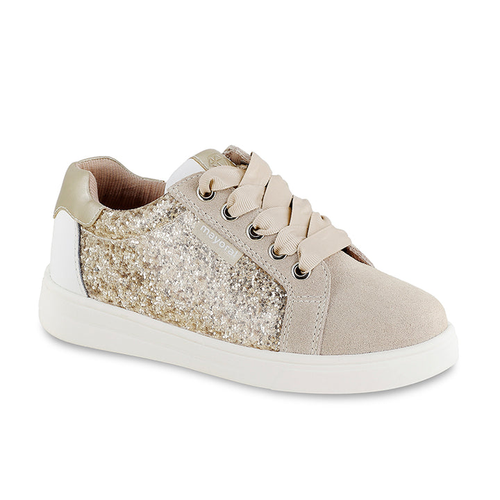 Beige with Gold Glitter Urban Sneakers