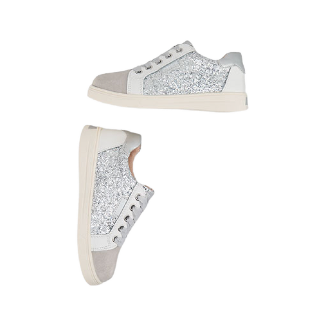 White with Silver Glitter Urban Sneaker