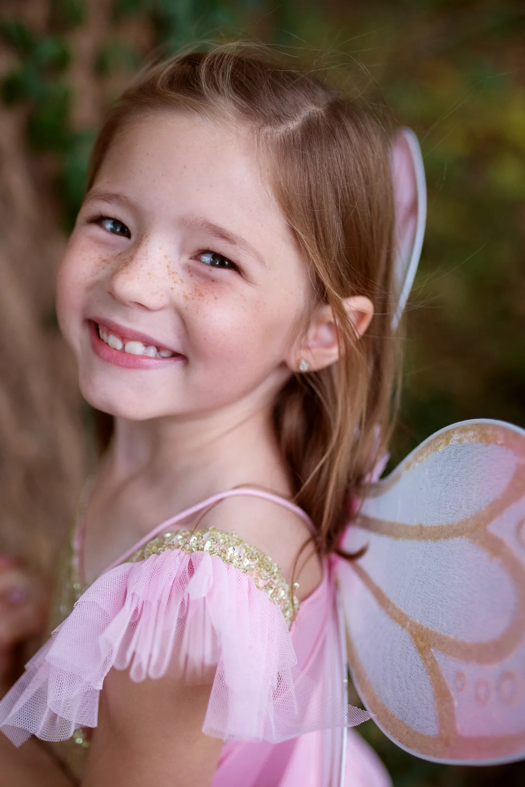 Gold Butterfly Dress with Fairy Wings: 5-7