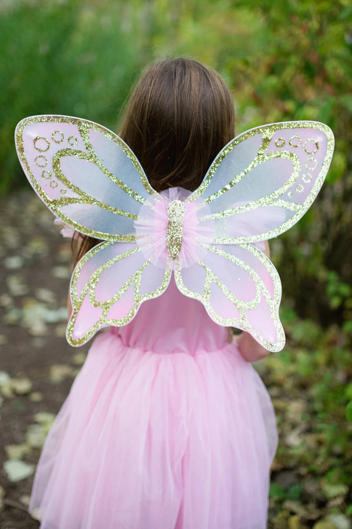 Gold Butterfly Dress with Fairy Wings: 5-7