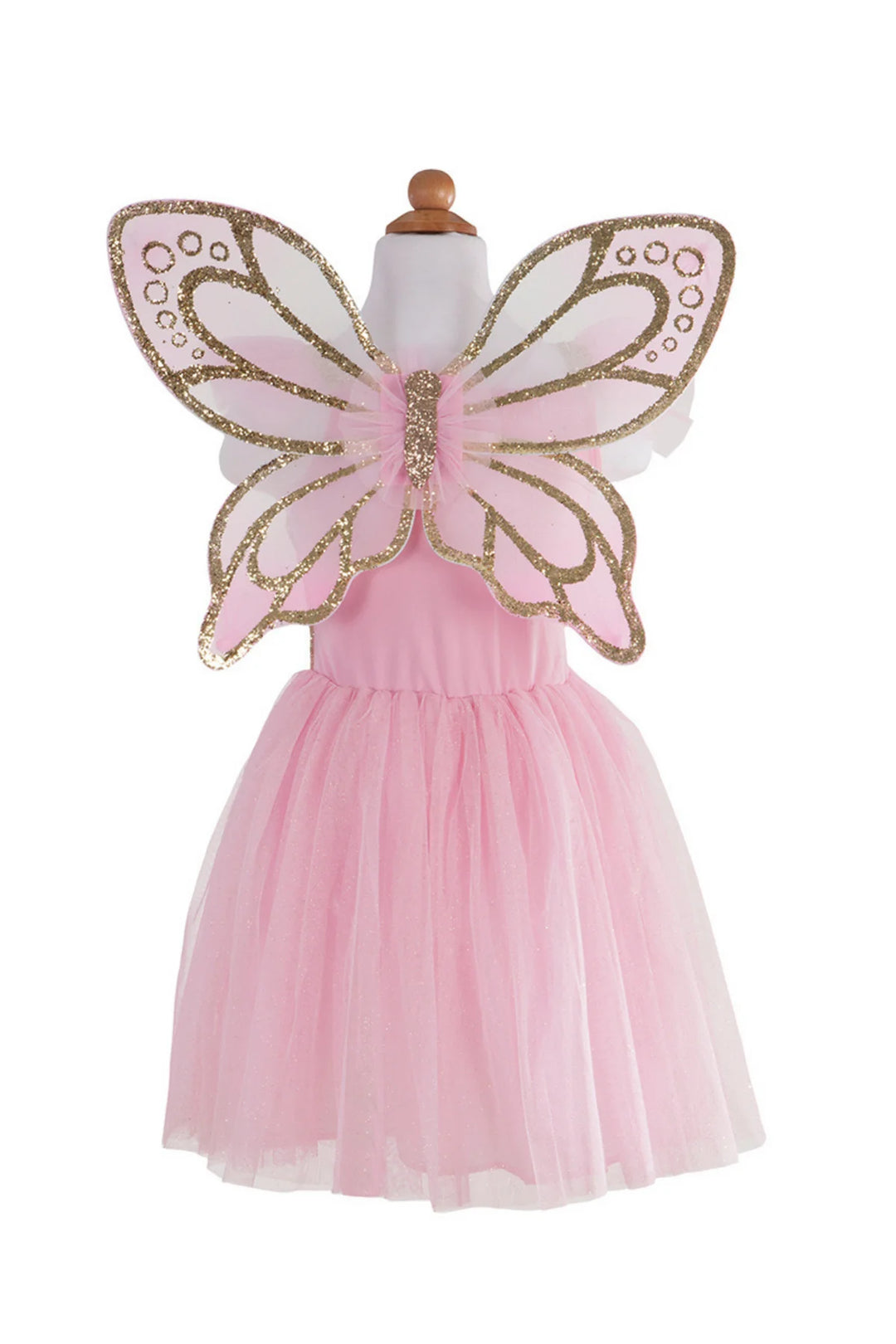 Gold Butterfly Dress with Fairy Wings: 5-7