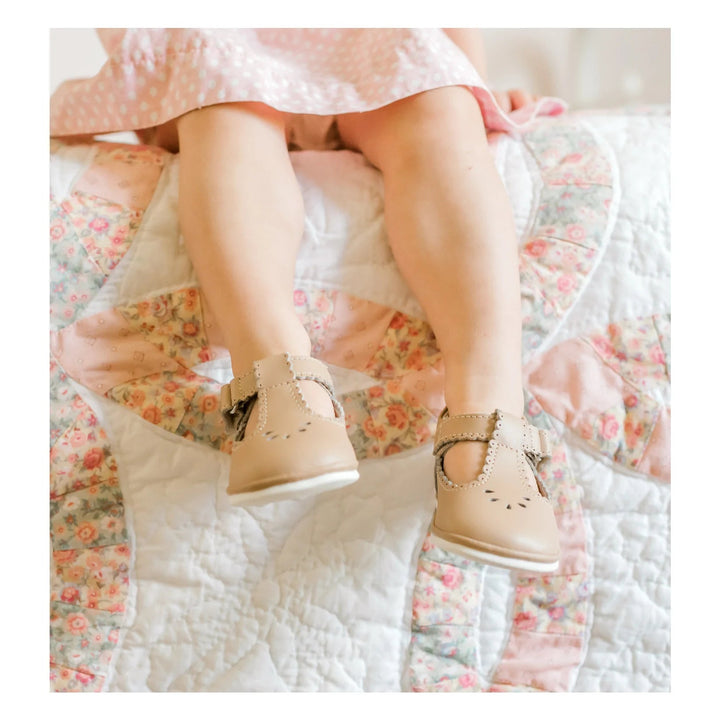 Dottie Scalloped Perforated Mary Jane - Latte