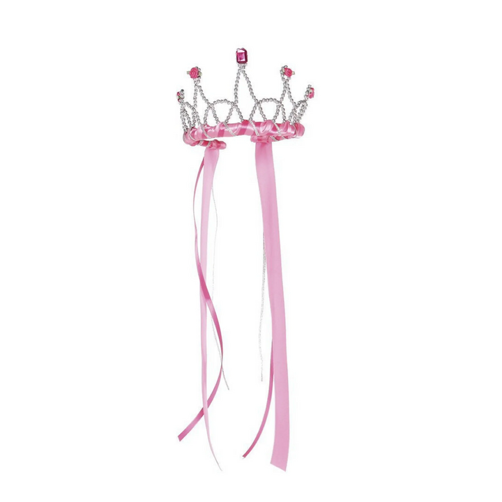 Ribbon Tiara - Dark Pink