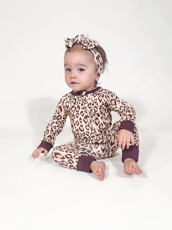 Classic Leopard Bamboo Zip Pj Sleeper