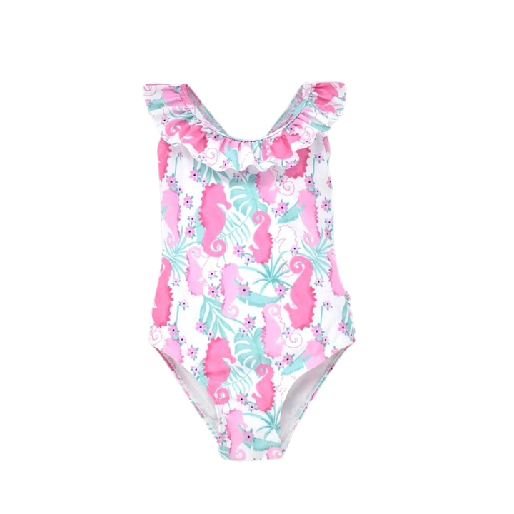 Flap Happy - UPF 50+ Mindy Crossback Swimsuit-D Magic Seahorse: 6