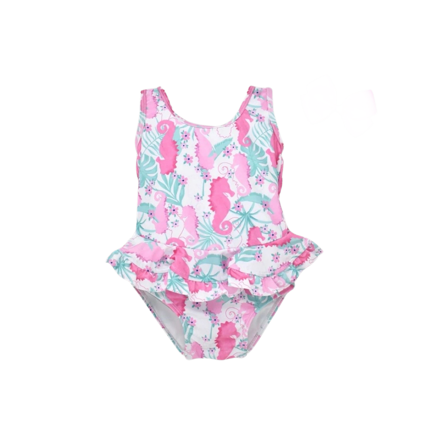 Flap Happy Girls Stella Infant Ruffle Swimsuit-D Magic Seahorse UPF 50+: 3M, 6M, 12M, 18M
