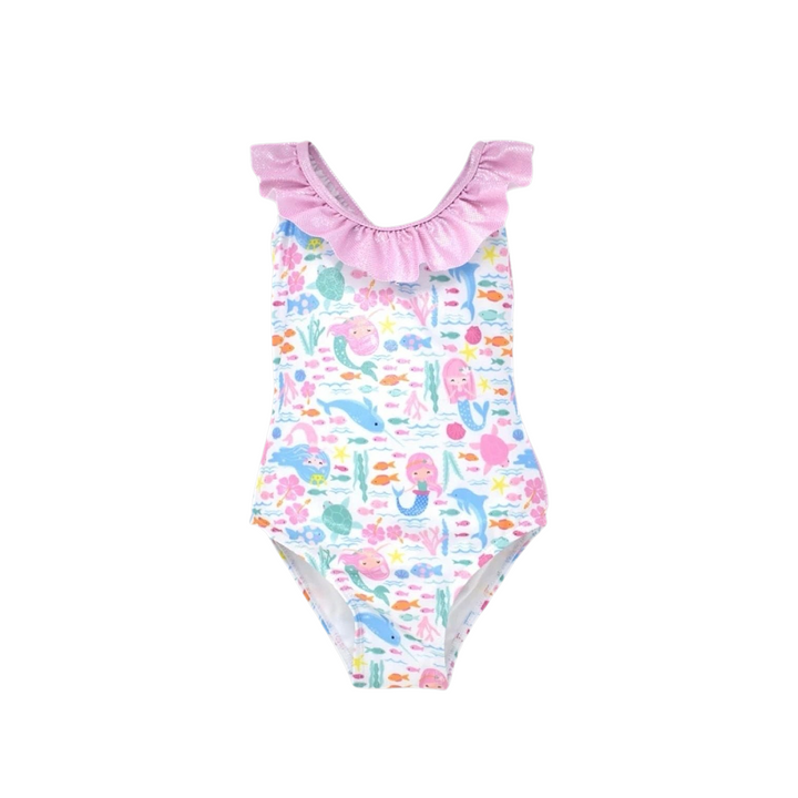 Flap Happy Fantasea Mermaids Crossback Swimsuit UPF 50+: 5,8