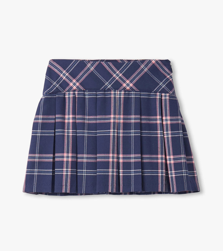 Girls Preppy Plaid Pleated Skirt