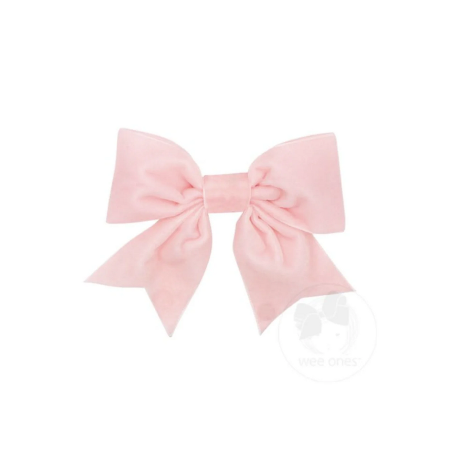 Light Pink Velvet Bow - Small King