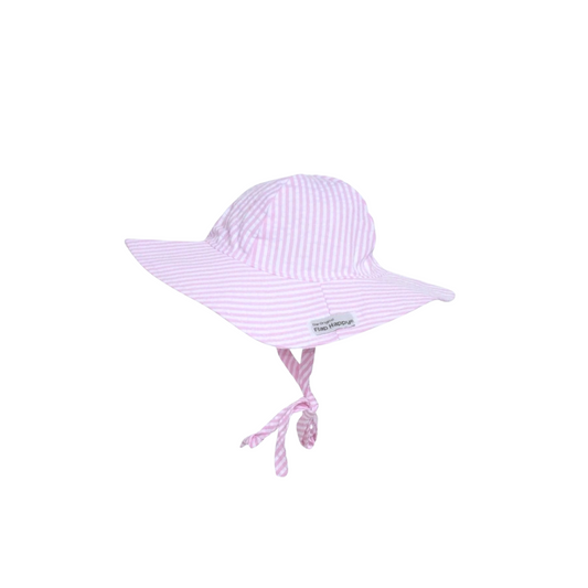 Flap Happy - Pink/White Stripe Floppy Hat UPF 50+ - S, M, L