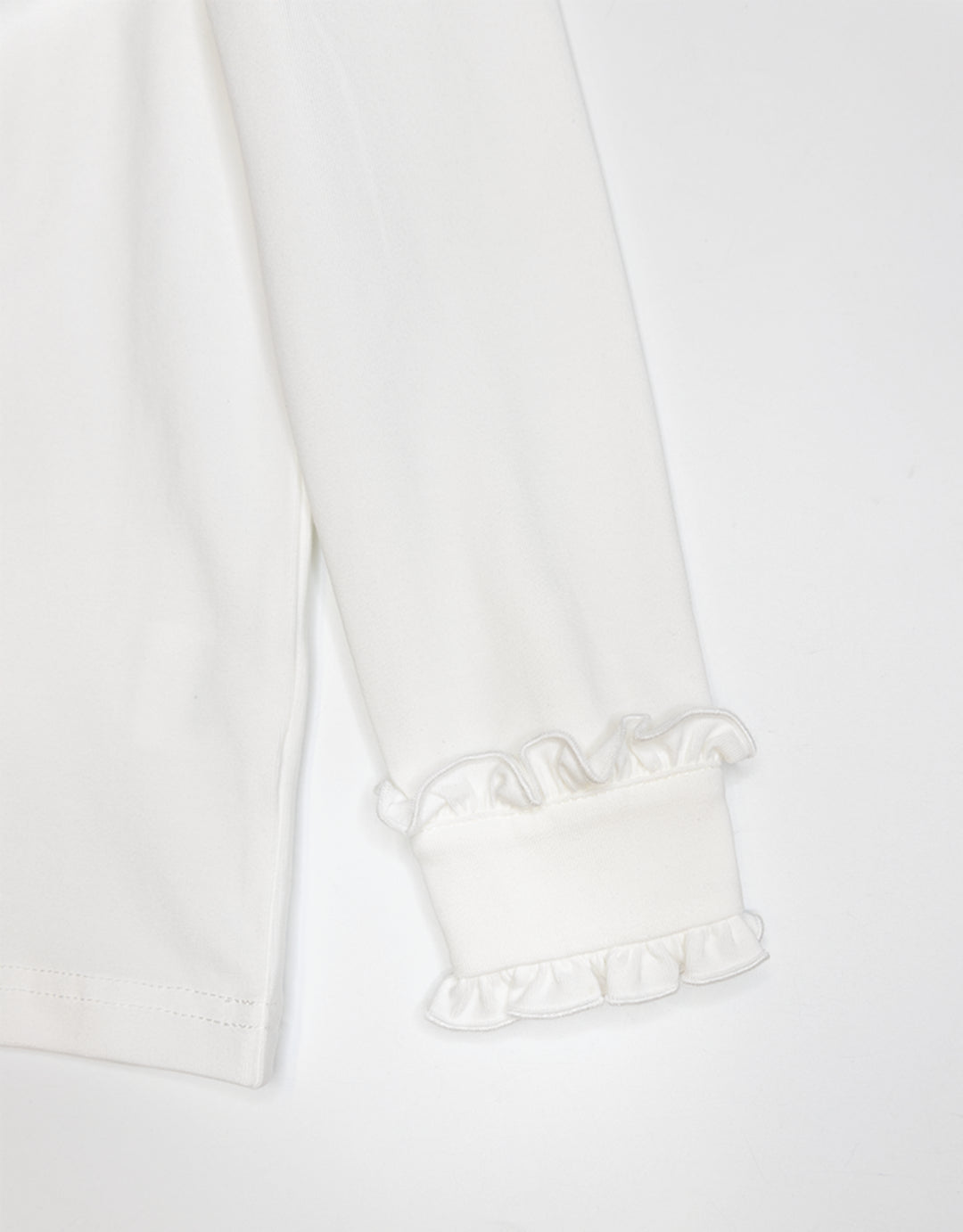 Long Sleeve Mary White Ruffle Collar Top