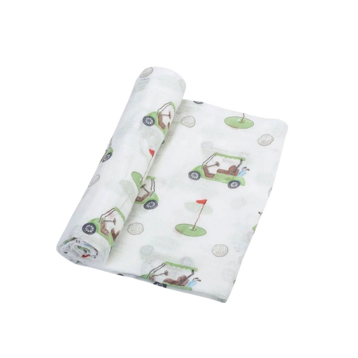 Golf A Round Baby Muslin Swaddle Blanket