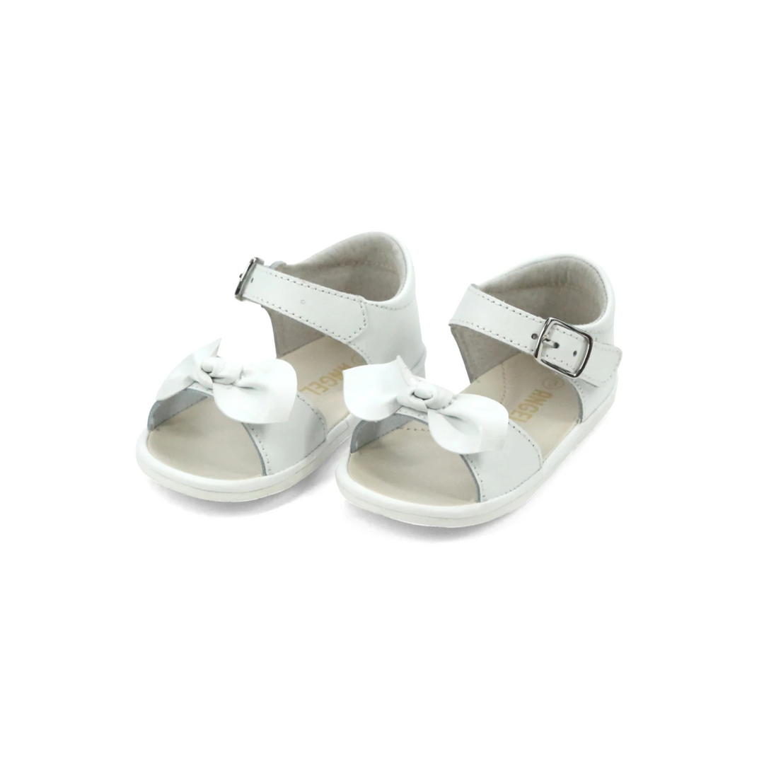 Jolie Bow Baby Sandal - White