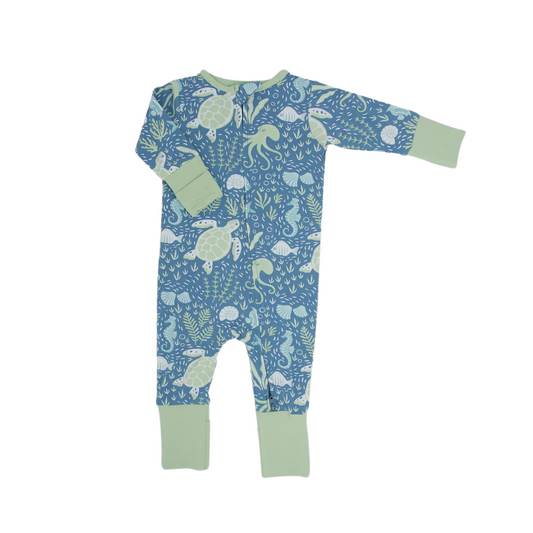 Sweet 𝓑𝓪𝓶𝓫𝓸𝓸 Under the Sea Infant Boys Convertible Romper