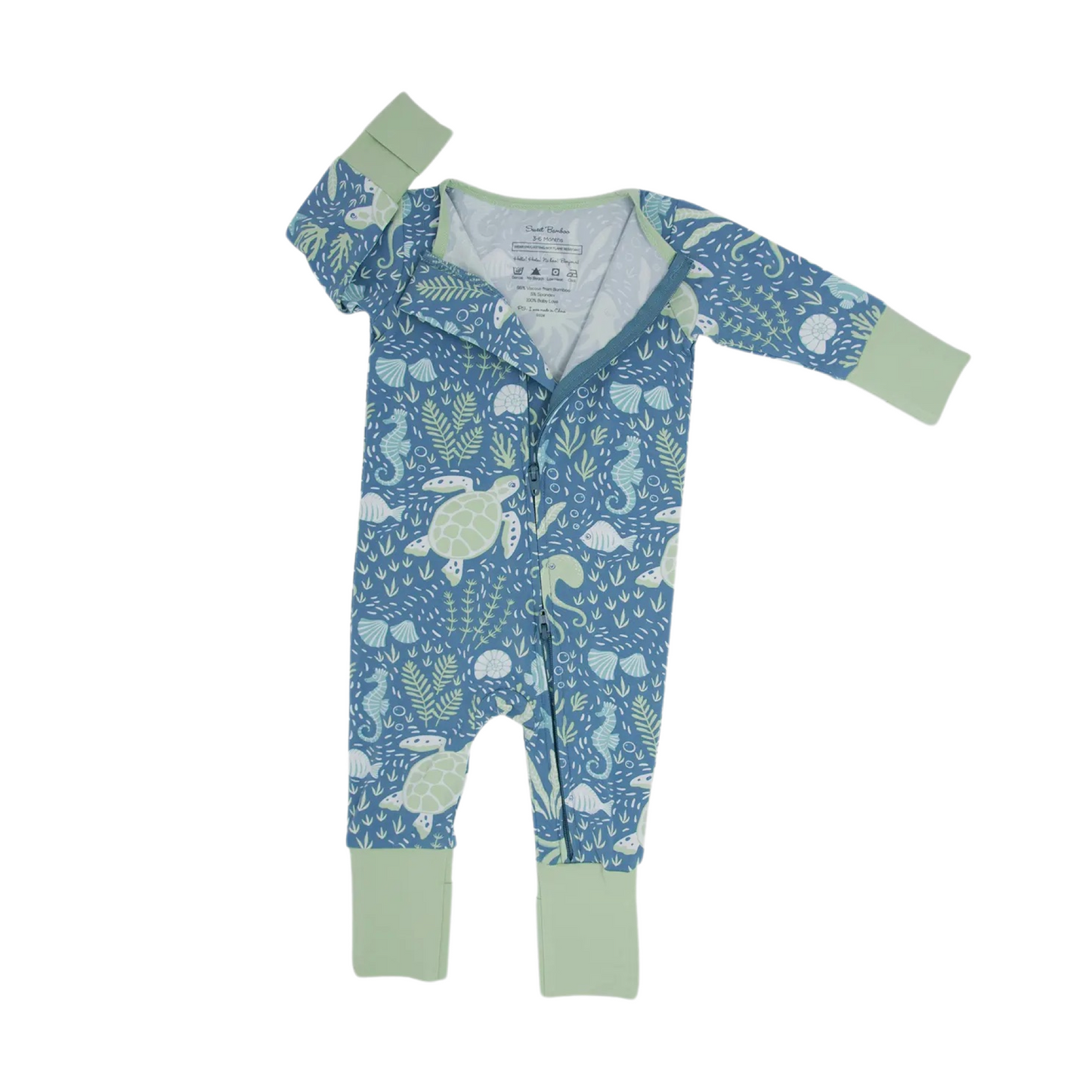 Sweet 𝓑𝓪𝓶𝓫𝓸𝓸 Under the Sea Infant Boys Convertible Romper