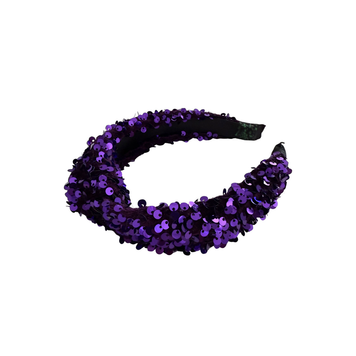 Purple Sequin Knotted Headband
