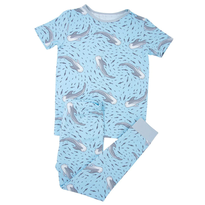 Sweet 𝓑𝓪𝓶𝓫𝓸𝓸 Boys Swirling Sharks Pjs: 3,4,6