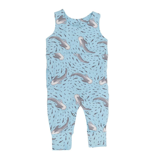 Sweet 𝓑𝓪𝓶𝓫𝓸𝓸 Infant Boys Swirling Sharks Overall