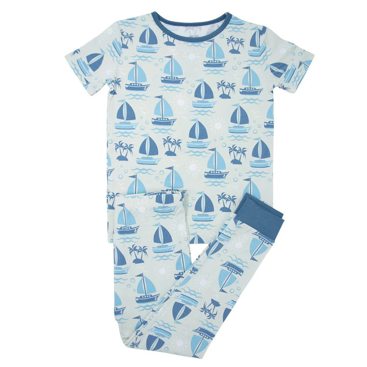 Sweet 𝓑𝓪𝓶𝓫𝓸𝓸 Sailboats Boys Pjs: 12-18M, 2, 3, 6