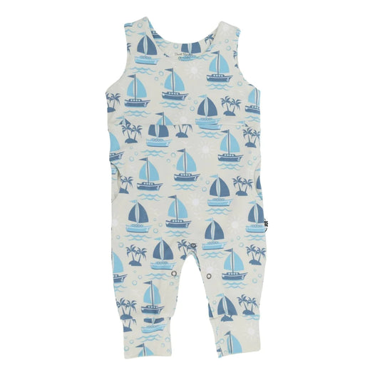 Sweet 𝓑𝓪𝓶𝓫𝓸𝓸 Sailboats Infant Boys Overall