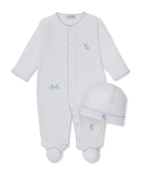 Springtime Bunny Fun Footie w/ Hat | Blue