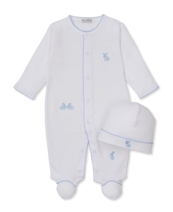 Springtime Bunny Fun Footie w/ Hat | Blue