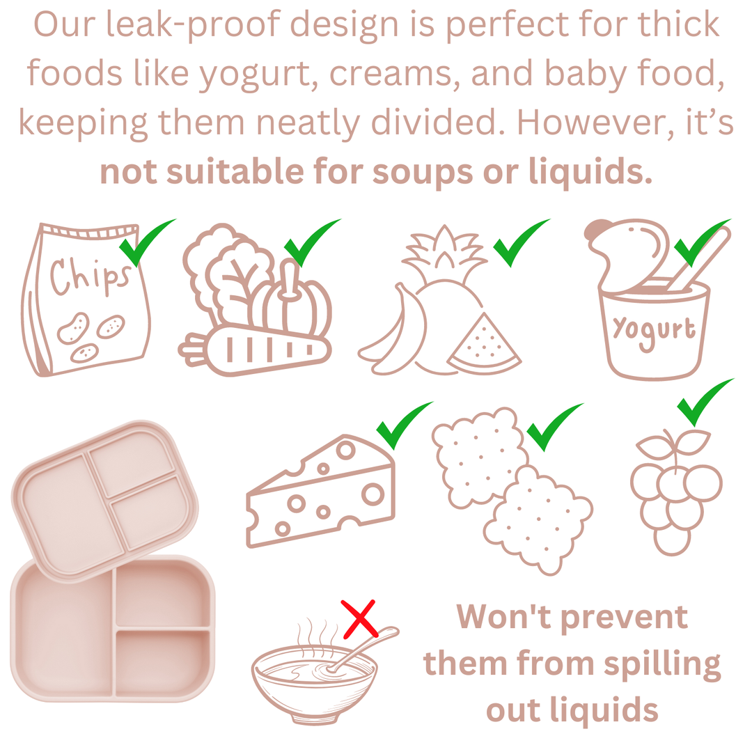Leakproof Silicone Bento Box (Blush)