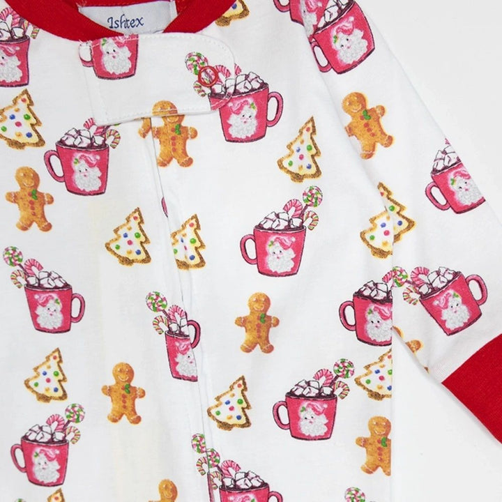 Ishtex Hot Cocoa & Gingerbread Christmas Zipper Romper Unisex