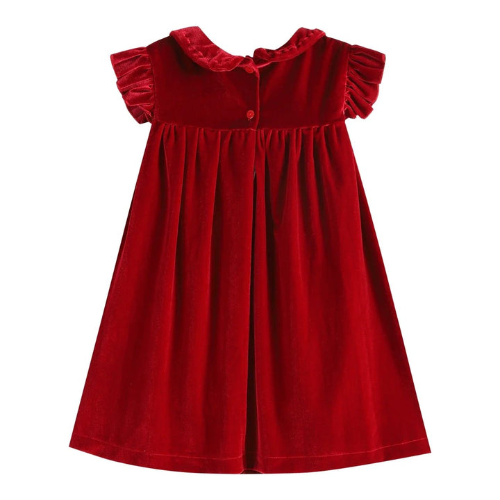 Lil Cactus Girls Red Velour Ruffle Dress: 3-6M, 6-12M