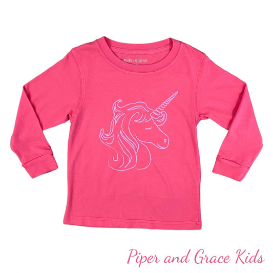 Pink Unicorn Graphic Tee T-Shirt