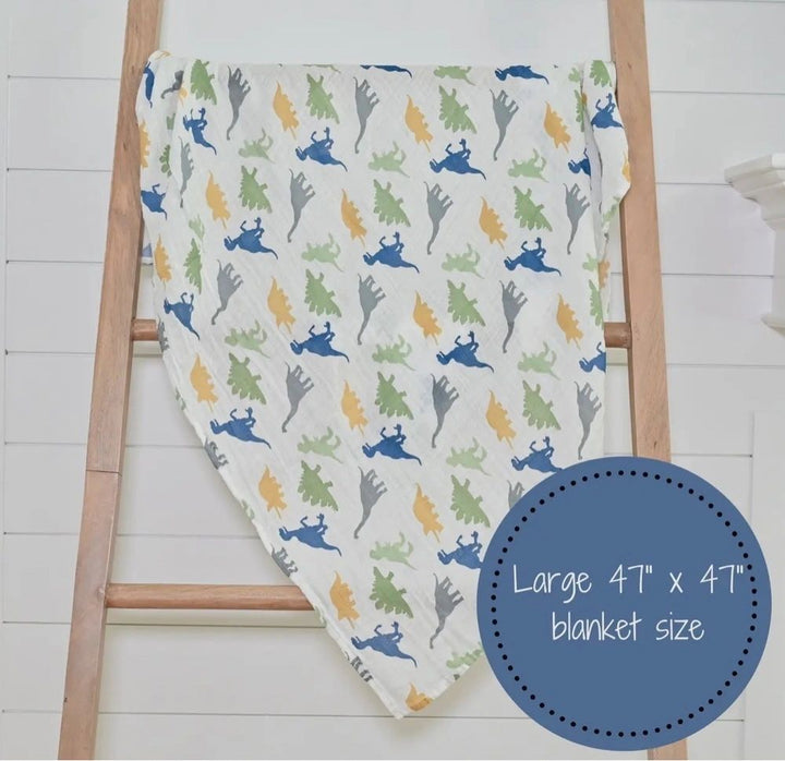 Rawr-Some Baby Muslin Swaddle Blanket