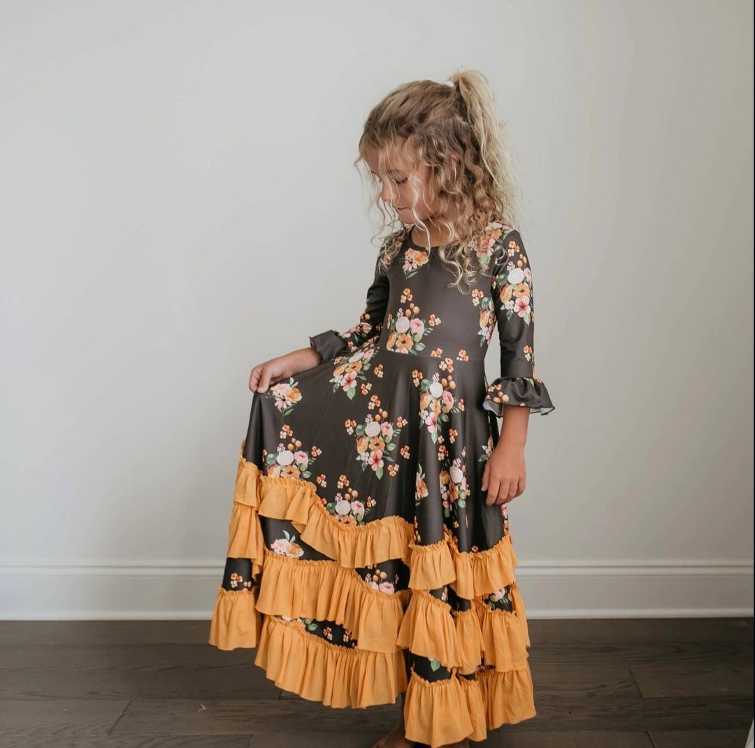 Fall Ruffle Twirl Dress: 10