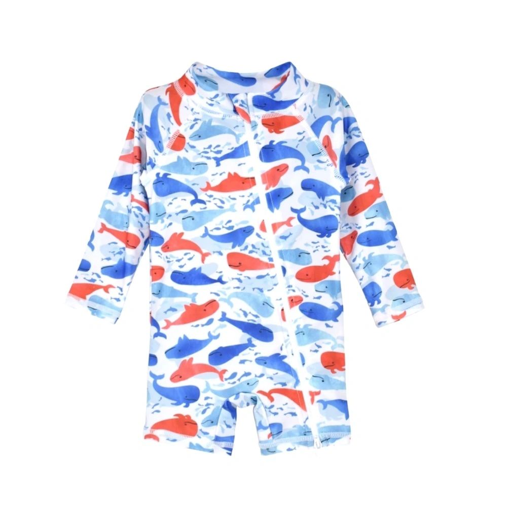 Splash Whale Boys Shortie Rashguard Swimsuit: 18M, 24M