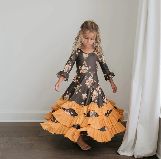 Fall Ruffle Twirl Dress: 10
