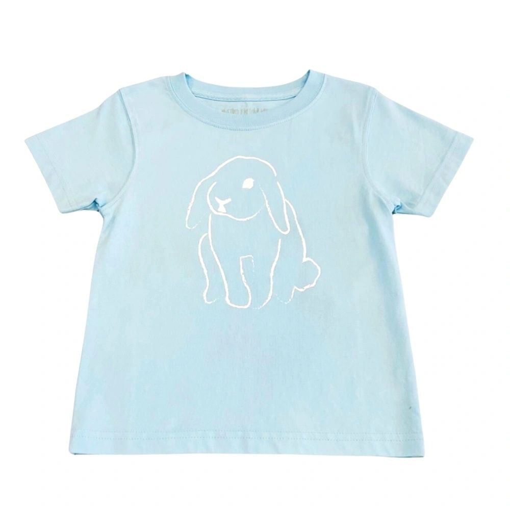 Light Blue Boys Bunny Tee T-Shirt 2T, 6/8, 8/10