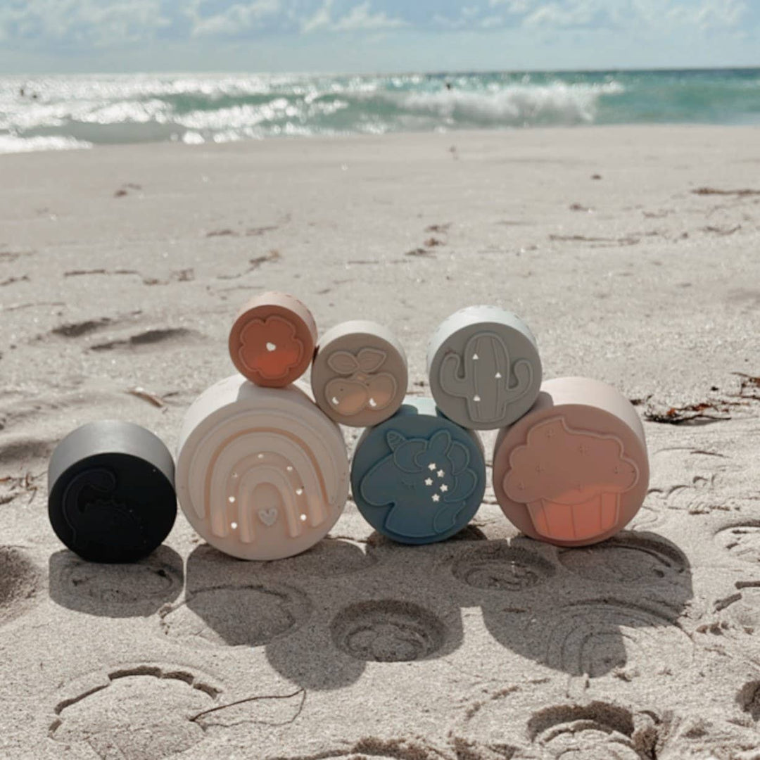 Silicone Stacking Cups with Shapes