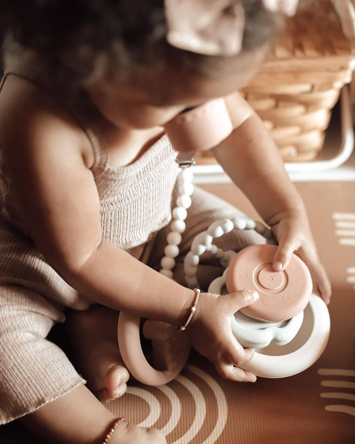 Silicone Stacking Ring Sensory Play Tower (6-pc)